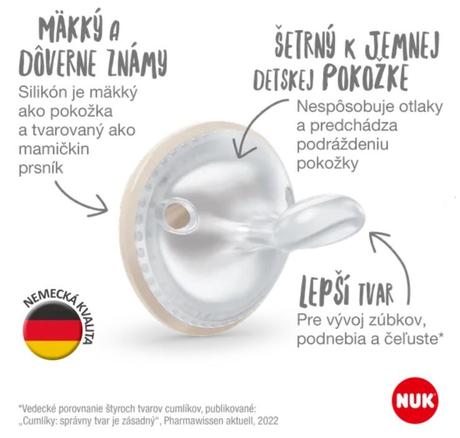 Nuk mommyfeel cumlík mint 0-9m 2 ks, nuk