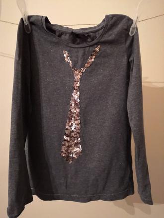 Tričko s kravatou pretkávané zlatou nitkou, next,122