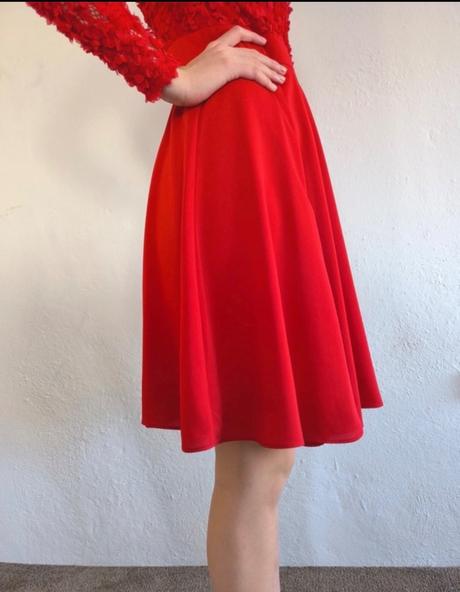 Červené spoločenské šat, orsay,s