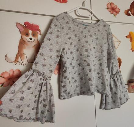 Crop top so zvonovými rukávmi, 128