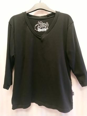 Dámsky čierny elastický top, x-mail, xl, xl