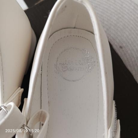 Biele slavnostne topanky, s postou, nelli blu,33