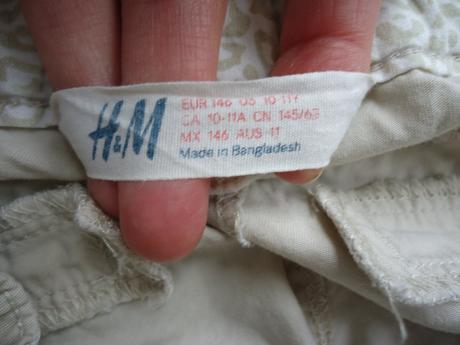 Safari bavlnené šortky s opaskom vel. 10-11r., h&m,146