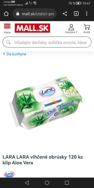 Skúsenosti s vlhčenými obrúskami Lara