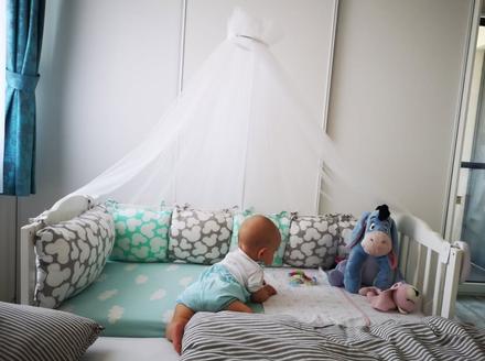 Detská postieľka s odnímateľnou bočnicou (bez bald, šírka (cm): 60,dĺžka (cm): 120