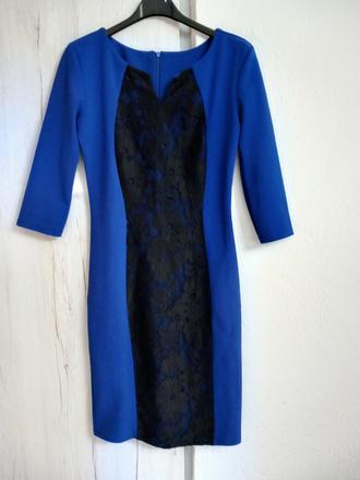 Modre elegantne saty, xs