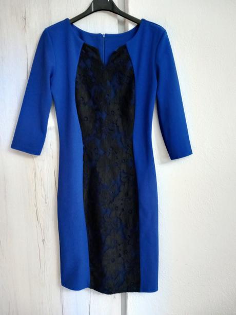 Modre elegantne saty, xs