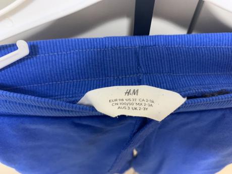 Detské modré kraťasy, h&m,98
