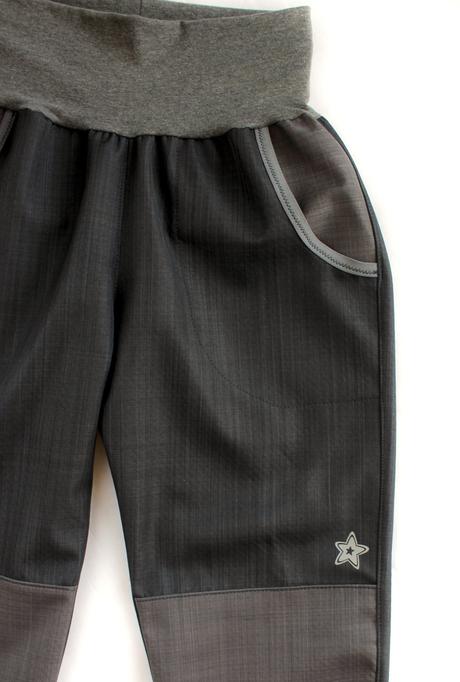 Uni, jarné softshellky s vreckami a kolenami, 104 - 152