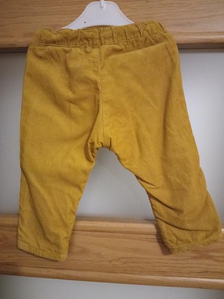 H&m menčestrové horčicové nohavice, h&m,74