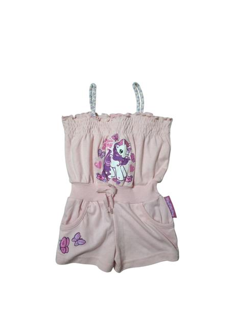 Dievčenský bavlnený overal s gumou v páse, 110