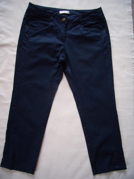 3/4ové tmavo modré nohavice promod v.36-s, promod,s