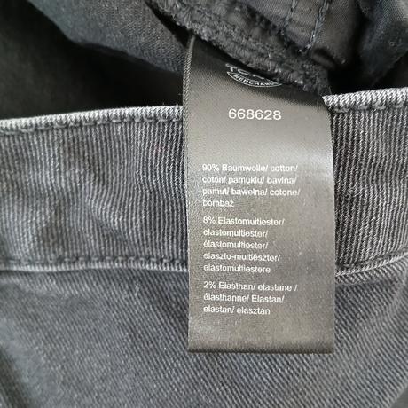 Bavlnené elastické rifle s vysokým pásom, tchibo,48