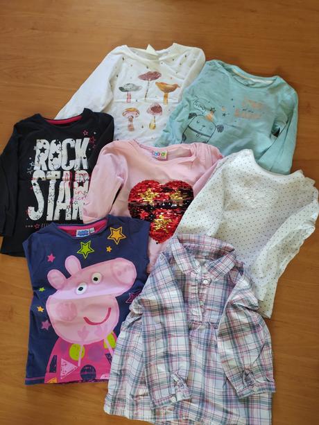 Balík tričiek s dlhým rukávom a blúzka, f&f,92