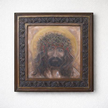 Maľba v ráme "ježiš",