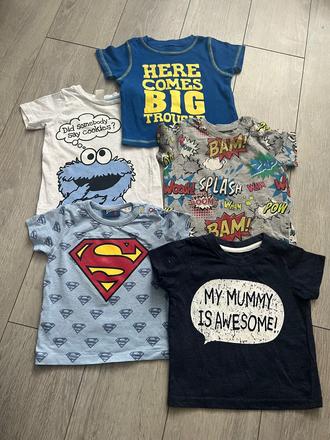 Trička na leto 5 kusov, 68