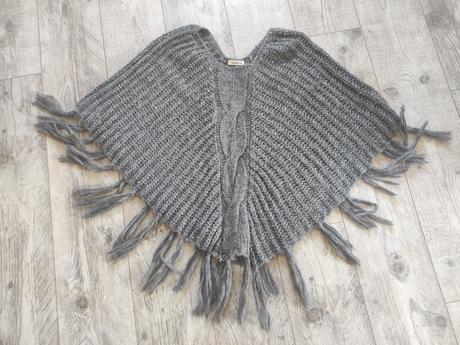 Pletené pončo, s