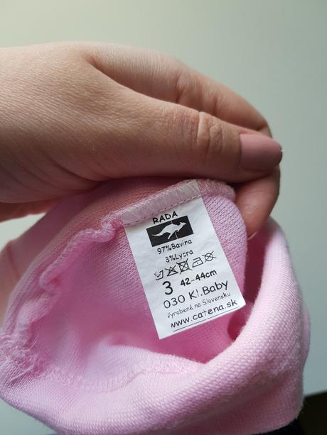 Balvnená ružová čiapka, rada,68