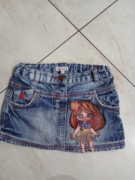 Riflova sukňa s potlačou 3-4 roky, 110