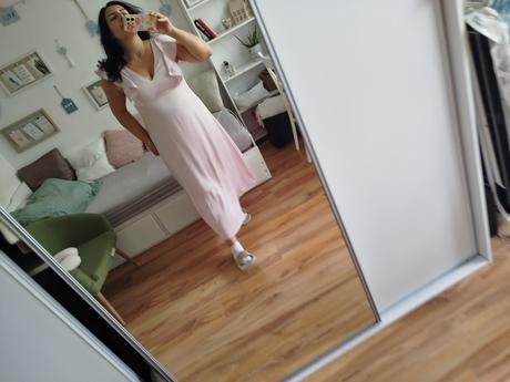 Romantické šaty hm mama m/xl, h&m,m