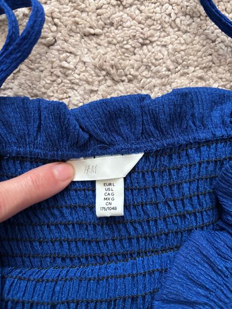 Modré letné šaty h&m uni (m) veľkosť nové nenosené, h&m