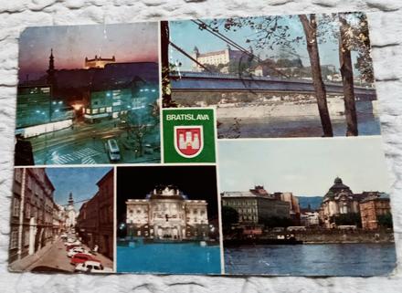 Pohľadnica bratislava z roku 1967,