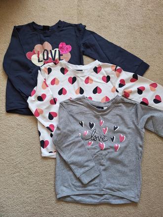 Teplejšie trička 3 ks, lupilu,116