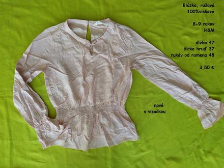 Ružová blúzka, h&m,134