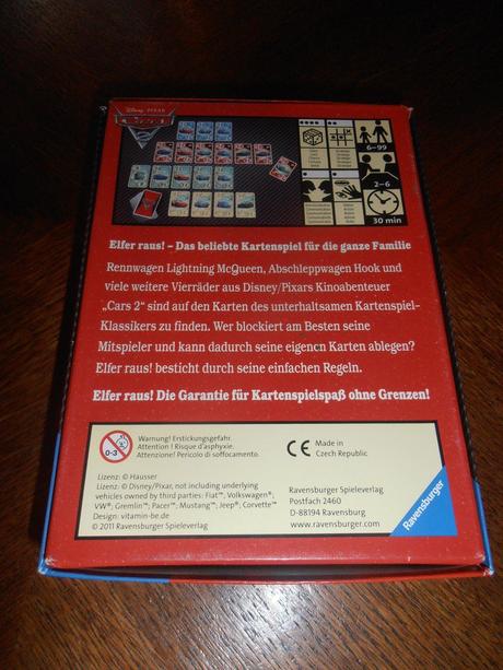 Hra elfer raus - cars - od 7 rokov, 