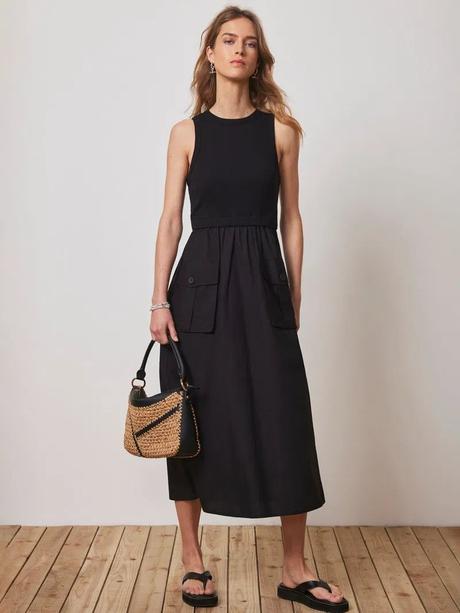 Čierne šaty mint velvet, m