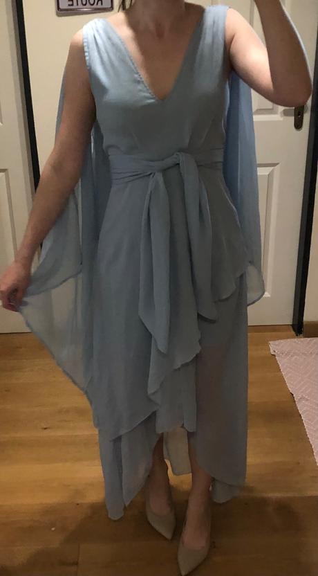 Bledomodré vílovské spoločenské šaty asos s, 36