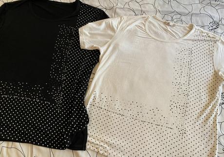 Kvalitné tričko s guličkami a kamienkami o&s v. xl, xl