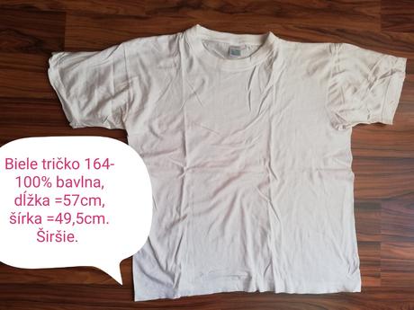 Biele tričko 164, 164
