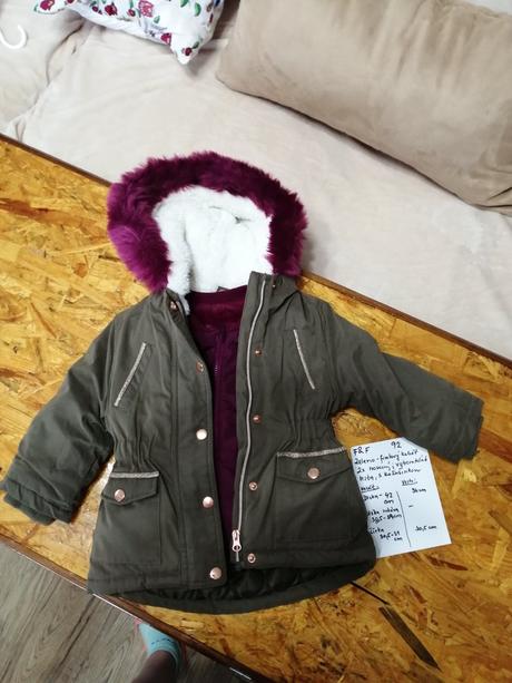 Dievčenský zimný kabát 3v1_92-98, f&f,98