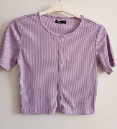 Rebrovaný crop top, sinsay,s