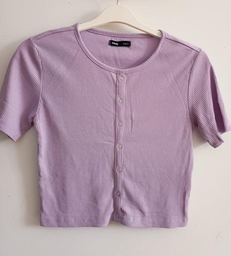 Rebrovaný crop top, sinsay,s