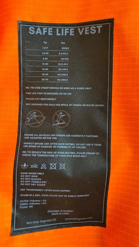 Non-stop plavacia vesta pre psa vel. 6,