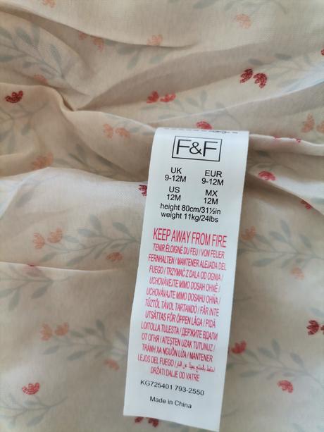 Dievčenska krémová zimná bunda, f&f,80