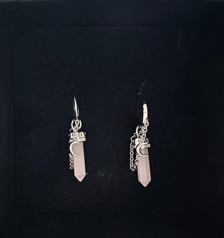 Strieborná sada šperkov hexagon pink ts, 