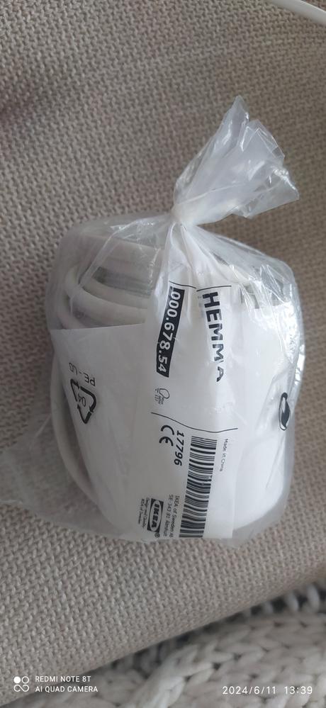 Elektrická šnúra na lampu ikea hemma, 