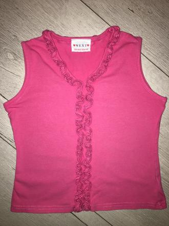 Ružové tielko s volánikom, next,116