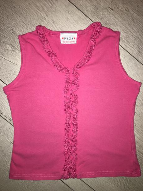 Ružové tielko s volánikom, next,116