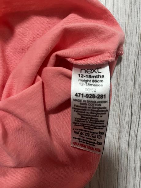 Ružové tričko s golierom, next,86