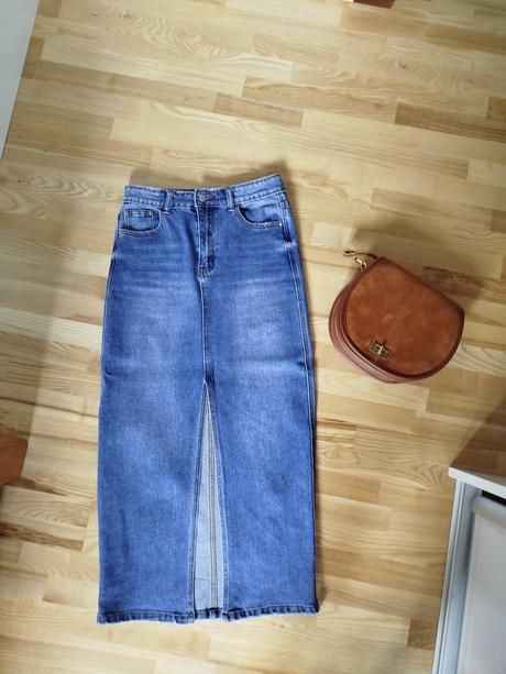 Midi riflova sukňa, s