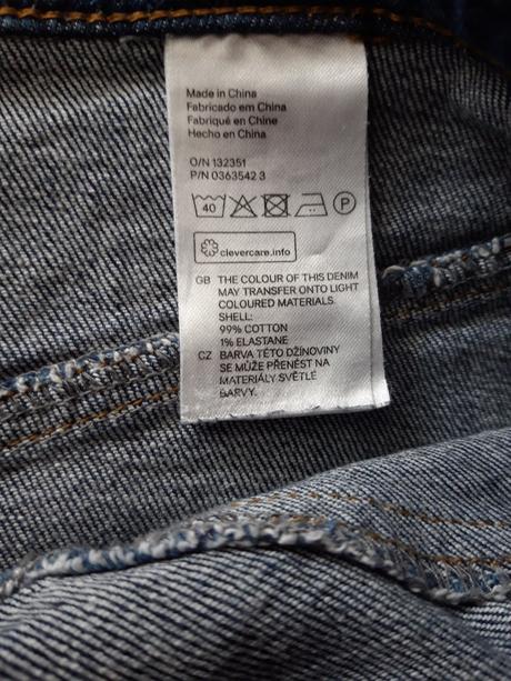 Riflová sukňa / na gombíky, h&m,s