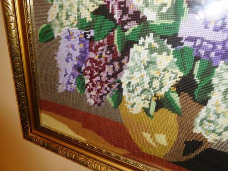 Orgován obraz vyšívaný, 56 x 66 cm,, 
