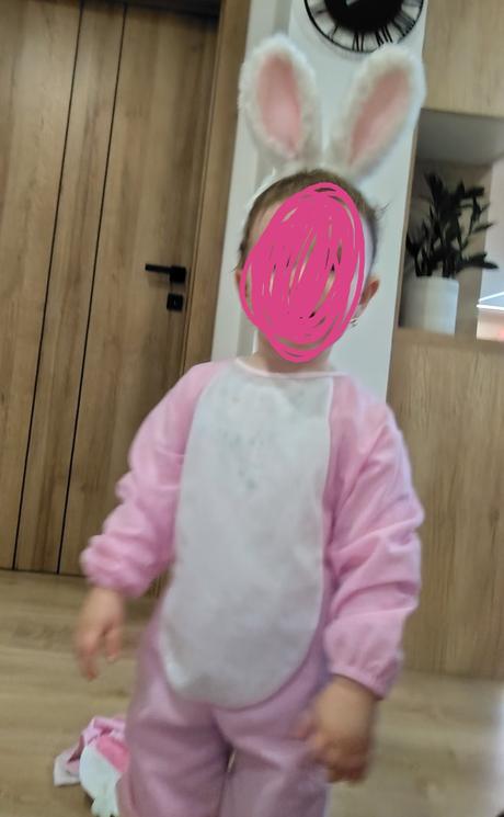 Karnevalový kostým ružový zajačik, 