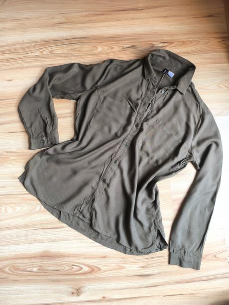 Dámska olivová košeľa zn. h&m, h&m,m