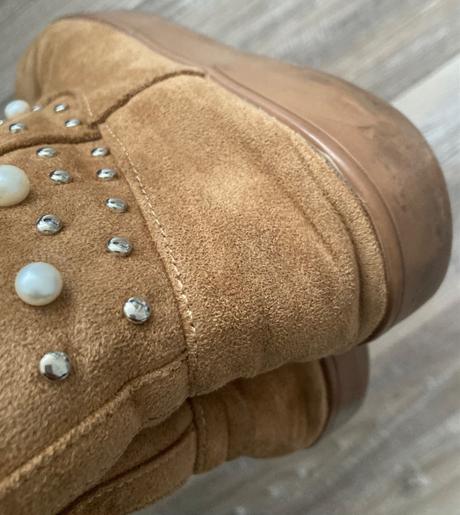 Dámske snehule/čižmičky s perlami, 38