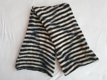 Pásikový pletený šal,